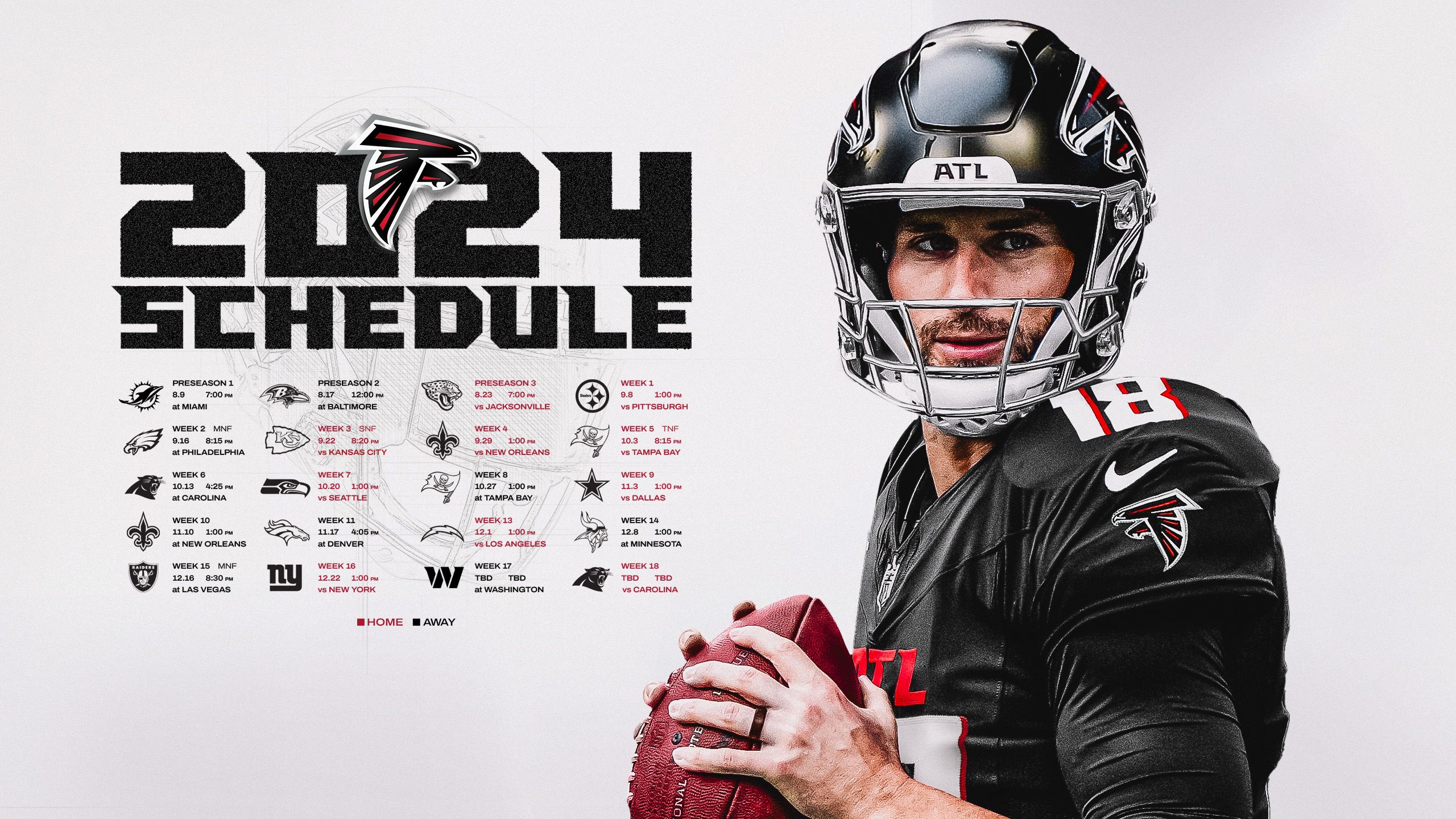 Falcons football schedule discount
