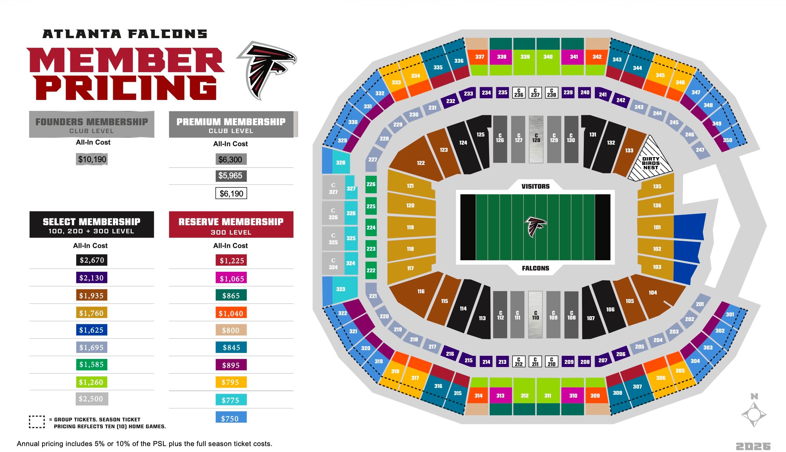 2026 PSL Member Pricing Map