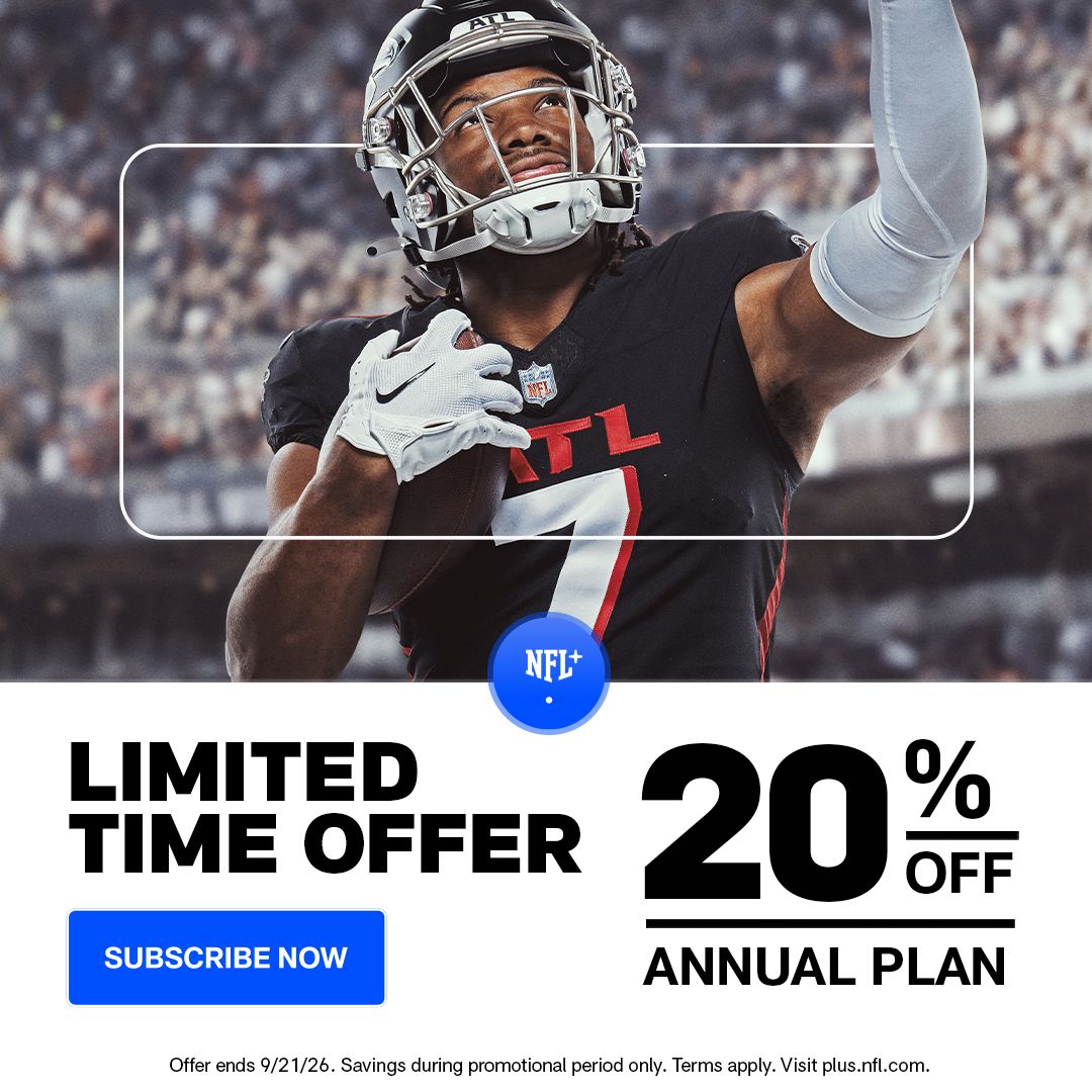 Limited Time Offer NFL+ = 20% off annual plan- redeem now