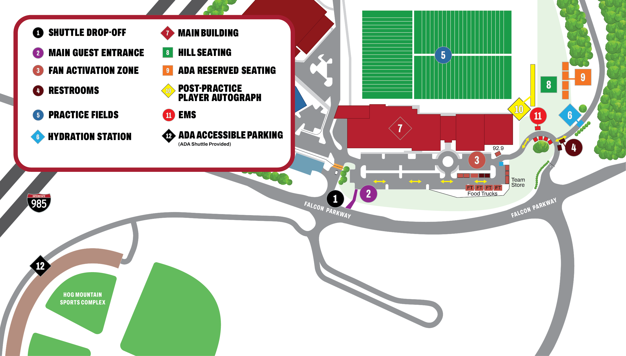 AT&T Training Camp Map