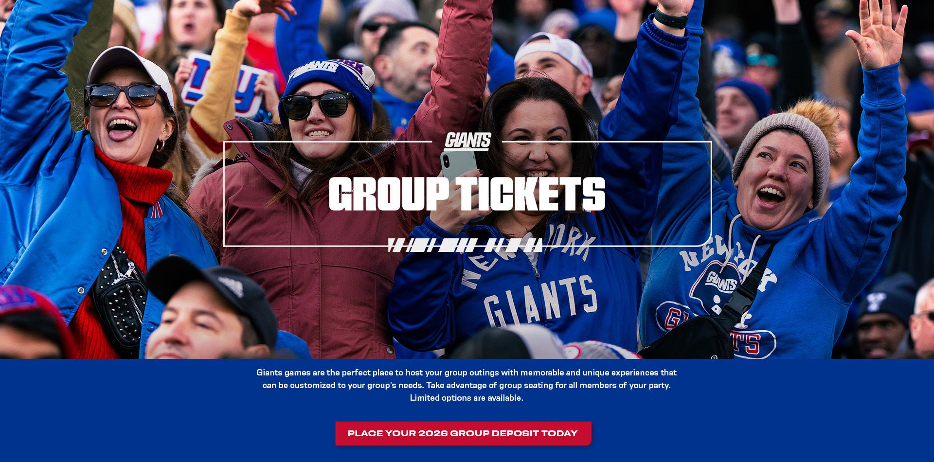 Button place your group deposit