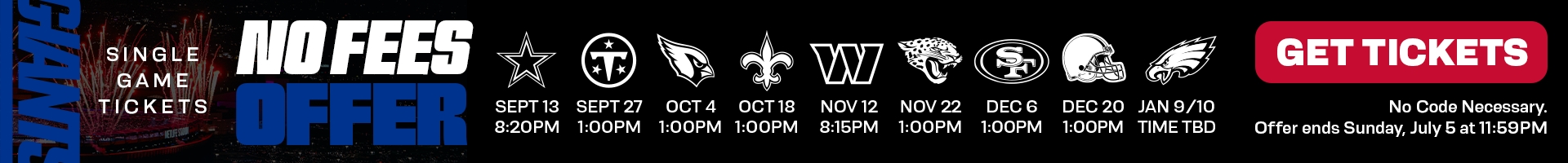 Single Game Tickets