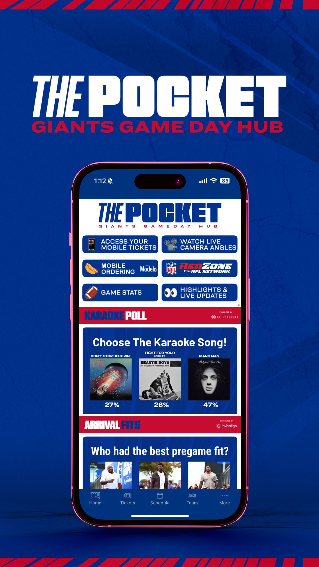 "The Pocket" Giants Official Gameday Hub