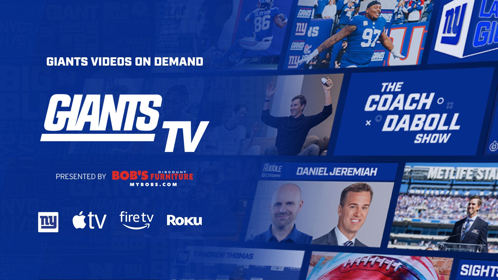 New York Giants Connected TV for Roku and Apple TV | New York Giants -  Giants.com