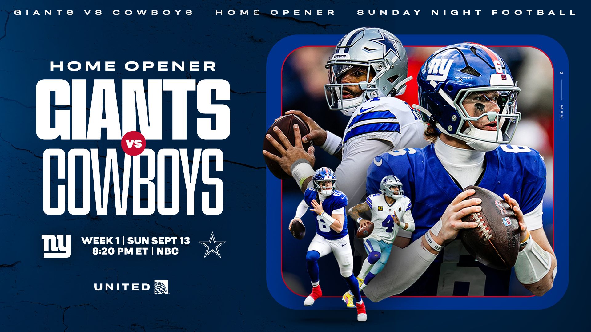 Giants and Cowboys to face off in Week 1 on Sunday Night Football