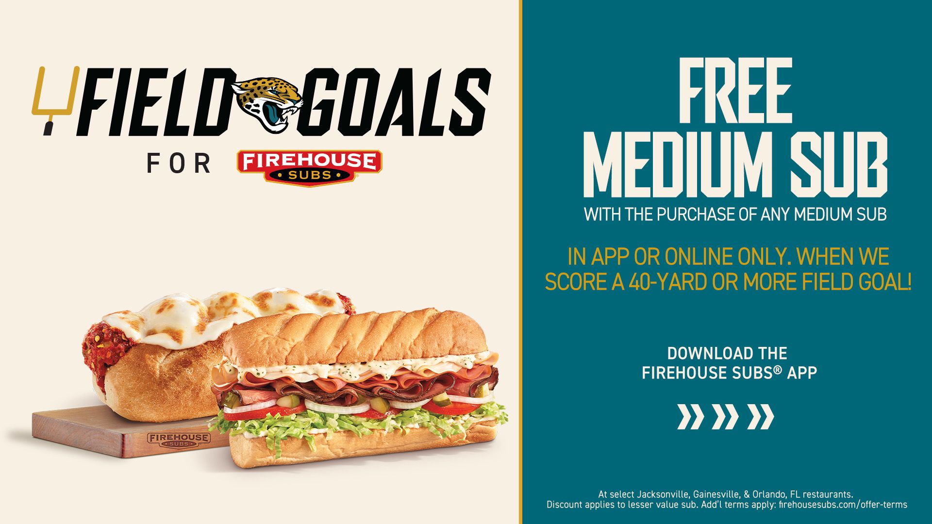 Field Goals for Firehouse 🥪