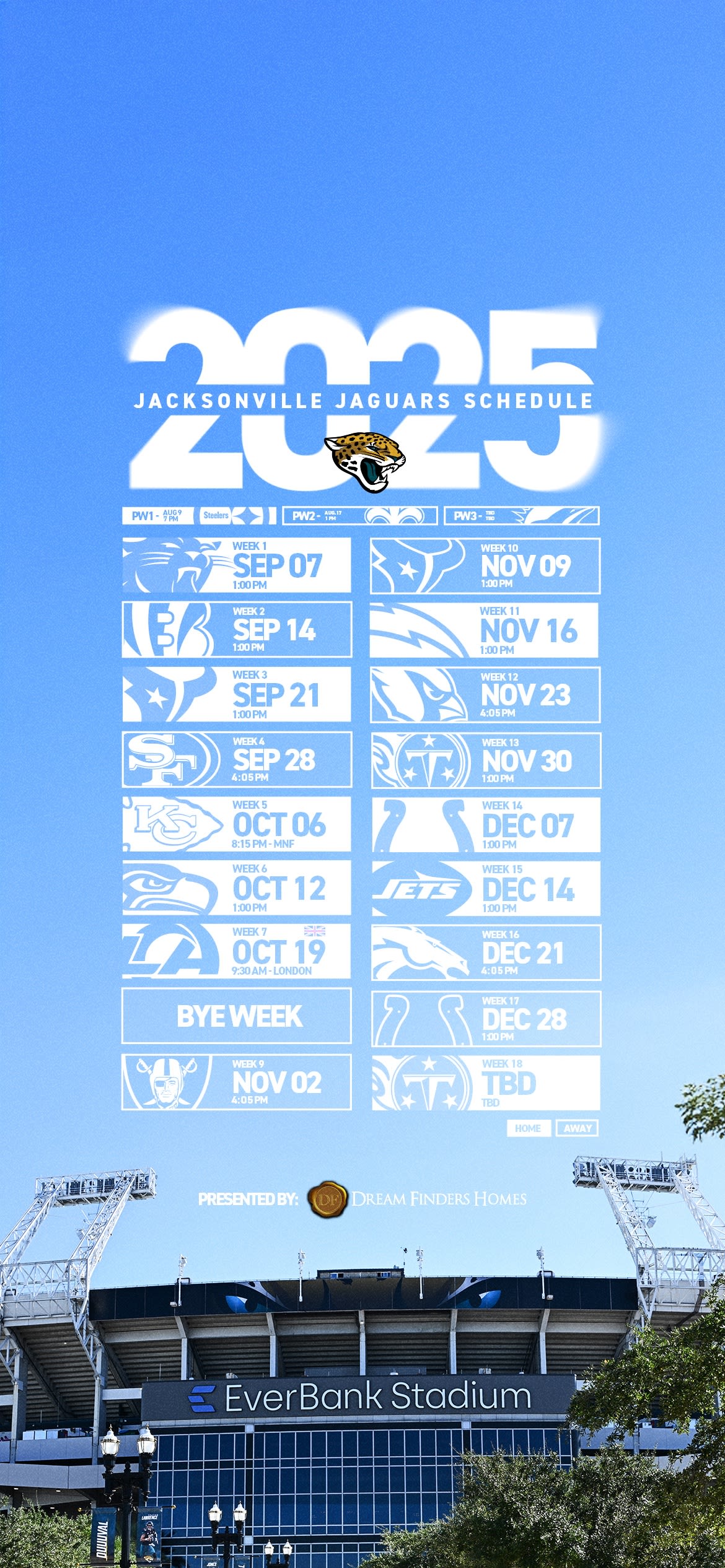 JAGUARS 2025 SCHEDULE - OUTSIDE THE BANK