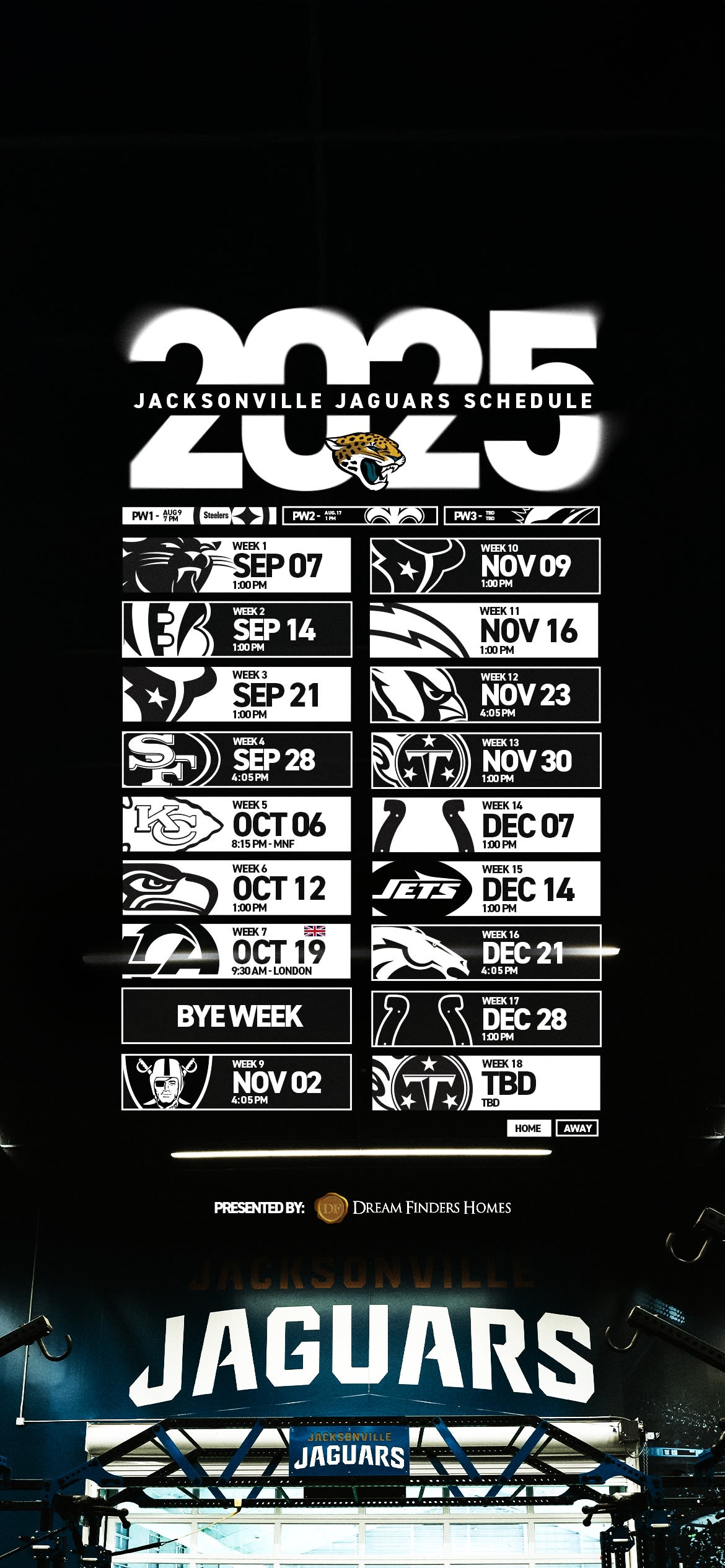 JAGUARS 2025 SCHEDULE - WEIGHT ROOM