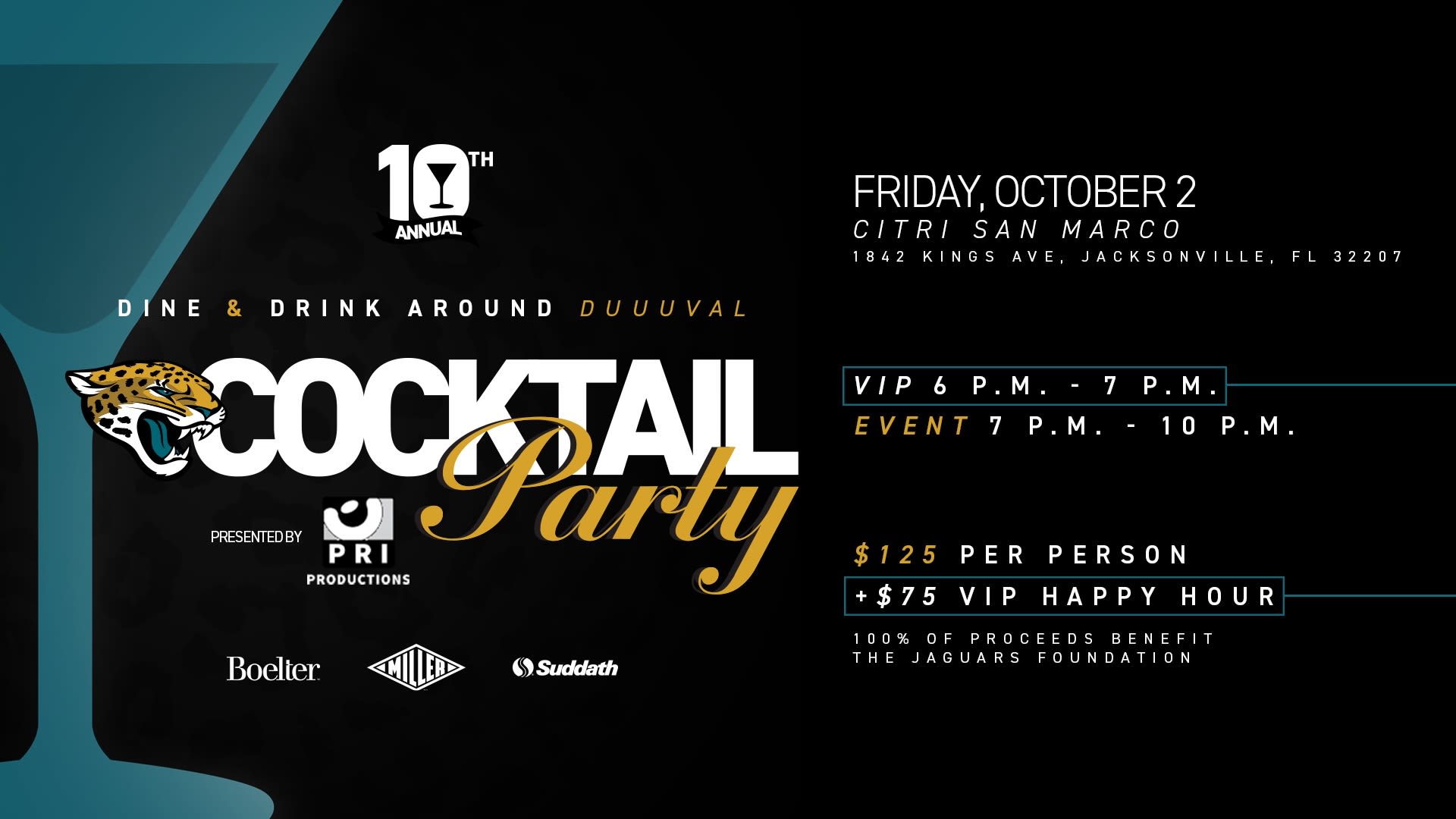 Jaguars Foundation Cocktail Party