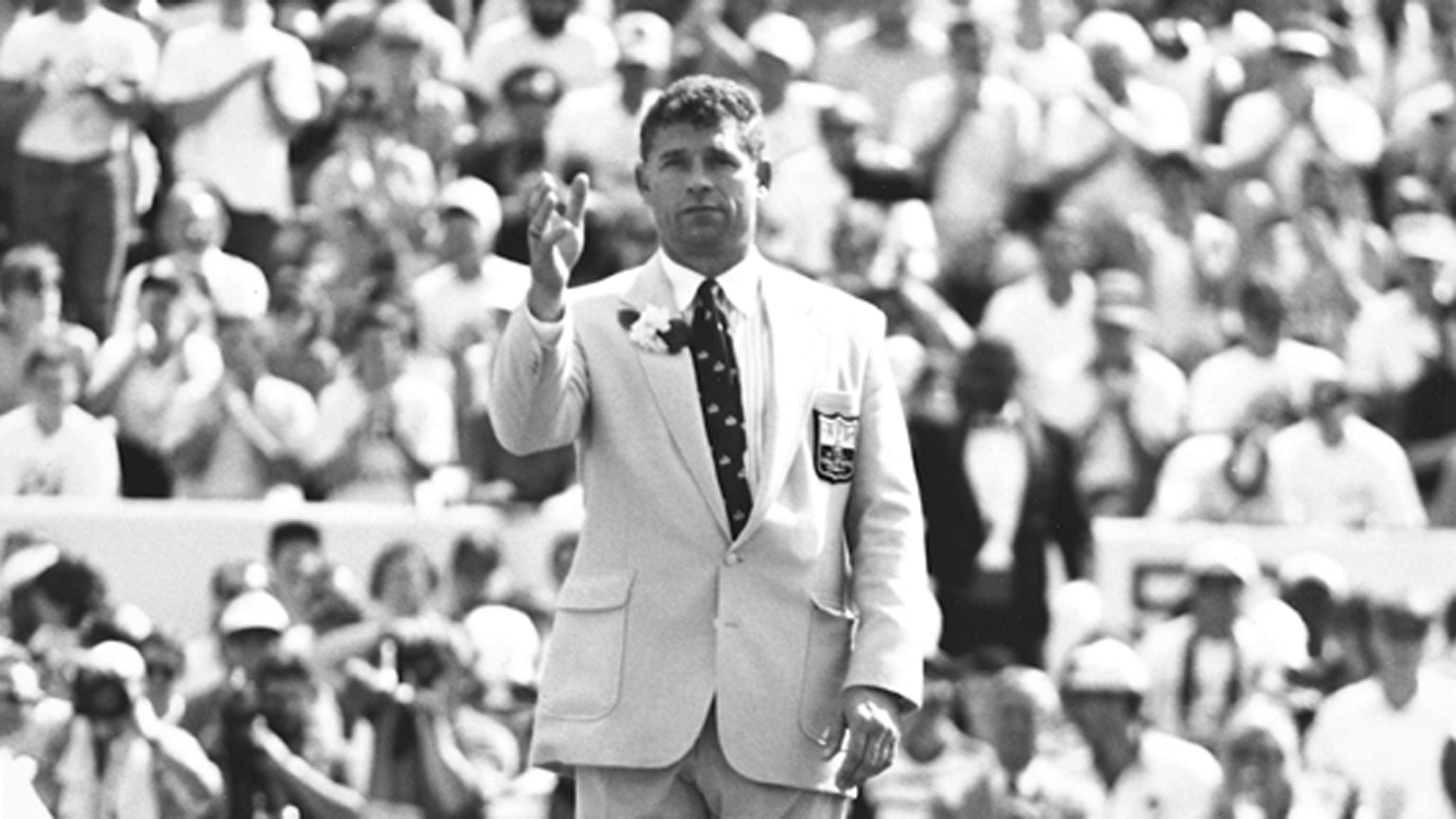 Former Jets and Redskins running back John Riggins is inducted into the Pro Football Hall of Fame in Canton, Ohio on August 1, 1992..