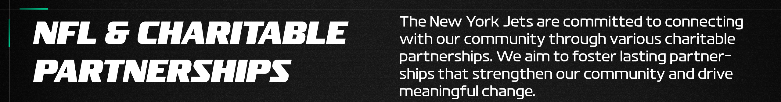 NFL & Charitable Partnerships Header