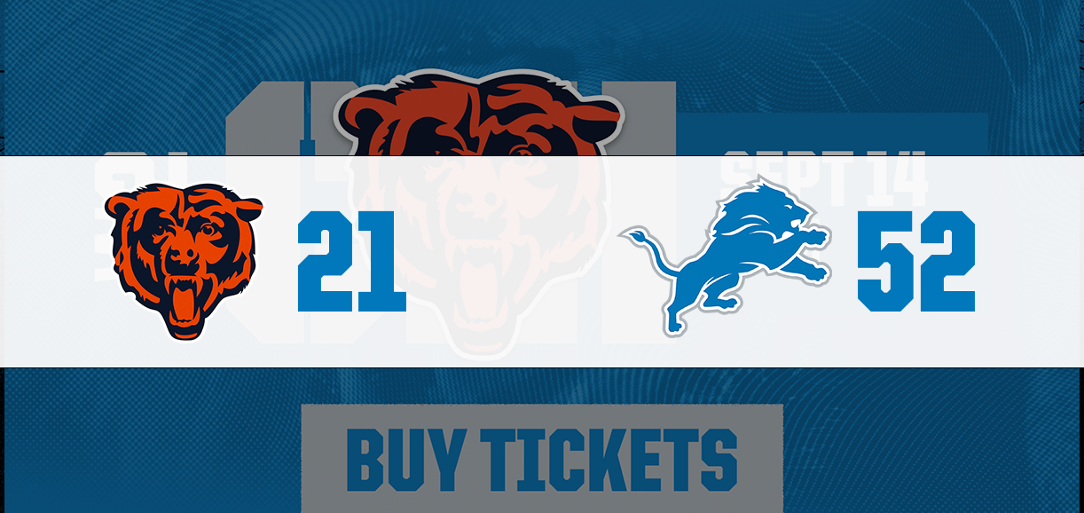 Regular Season Week 2 Bears vs Lions Buy Tickets