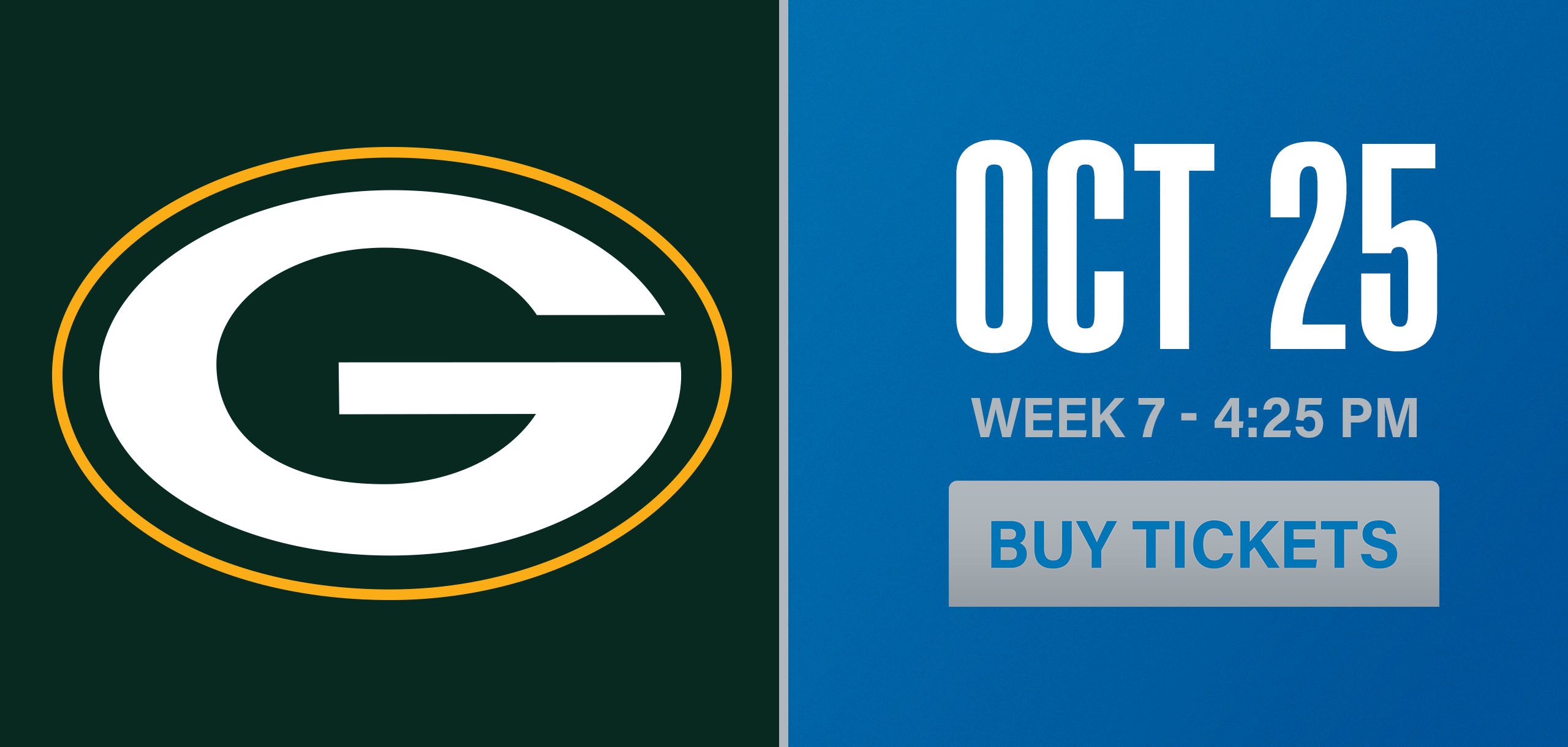 Regular Season Week 7 Packers vs Lions Buy Tickets