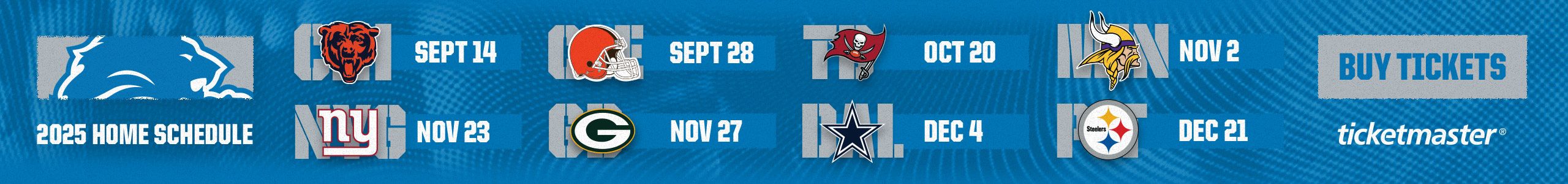 2025 Detroit Lions Schedule Release Banner Buy Tickets