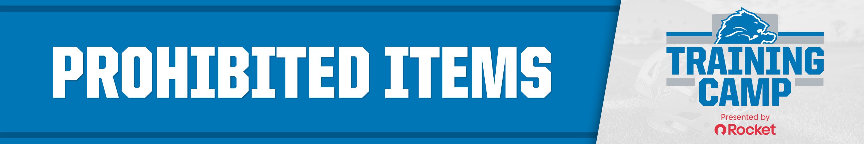 Training Camp Prohibited Items Banner