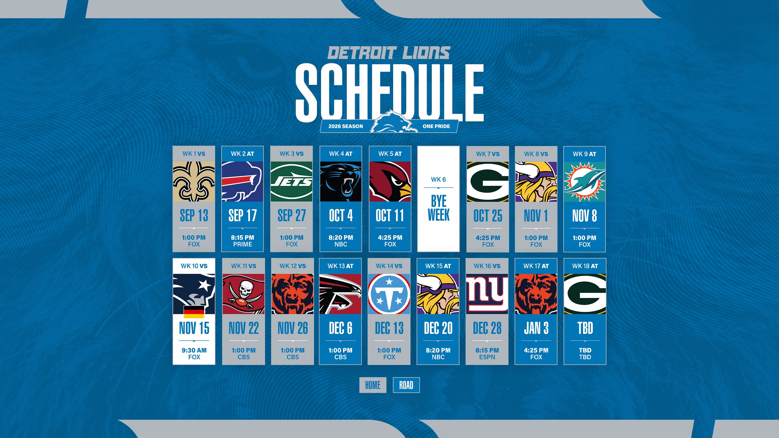 2026 Lions Schedule