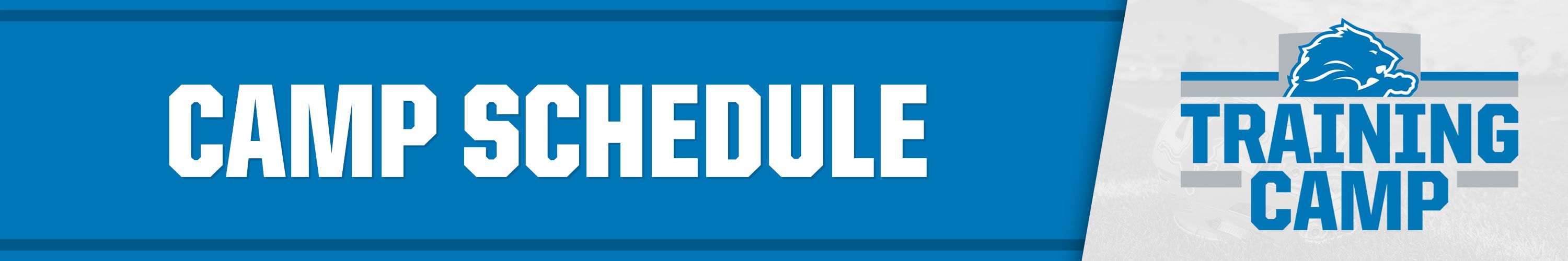 Training Camp Schedule Banner