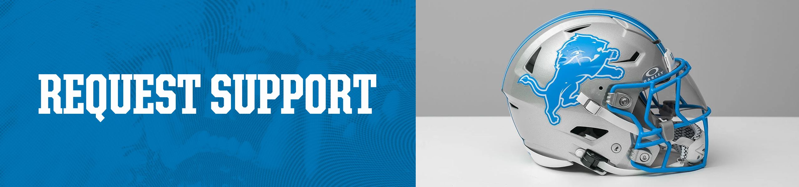 Detroit Lions Request Support Header
