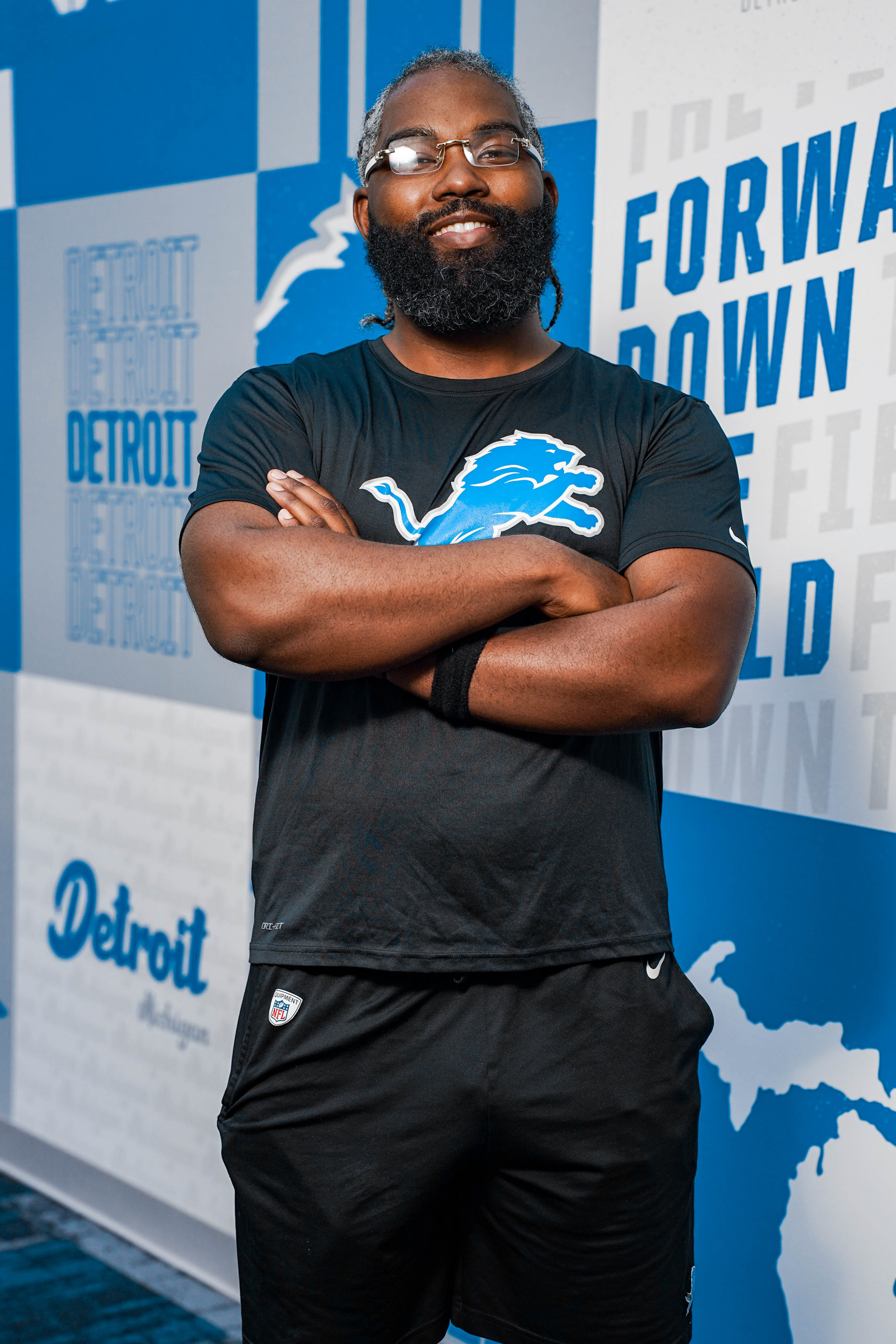 Headshot of Detroit Lions Drumline DeAndre H.