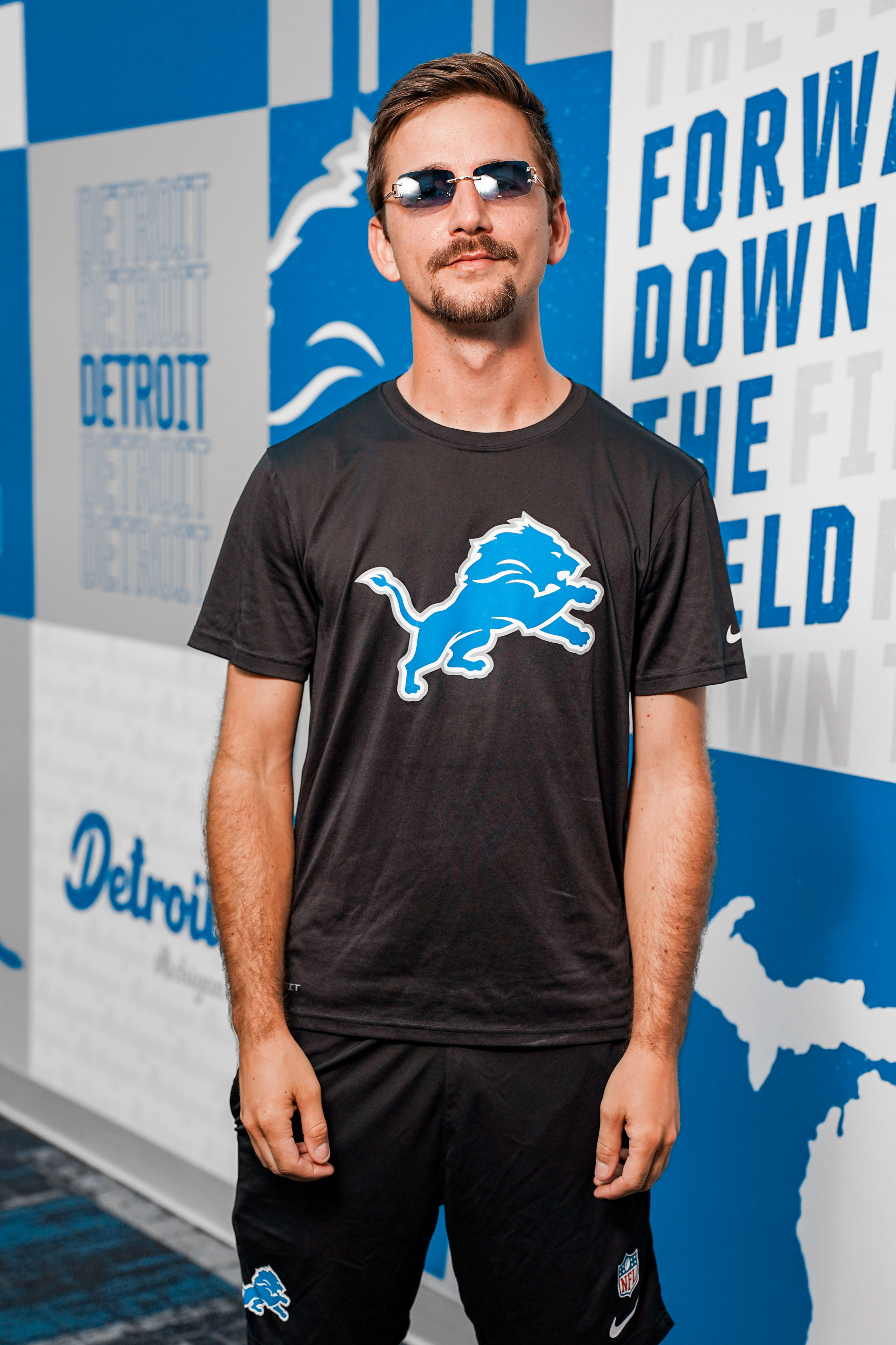 Headshot of Detroit Lions Drumline Hunter D.