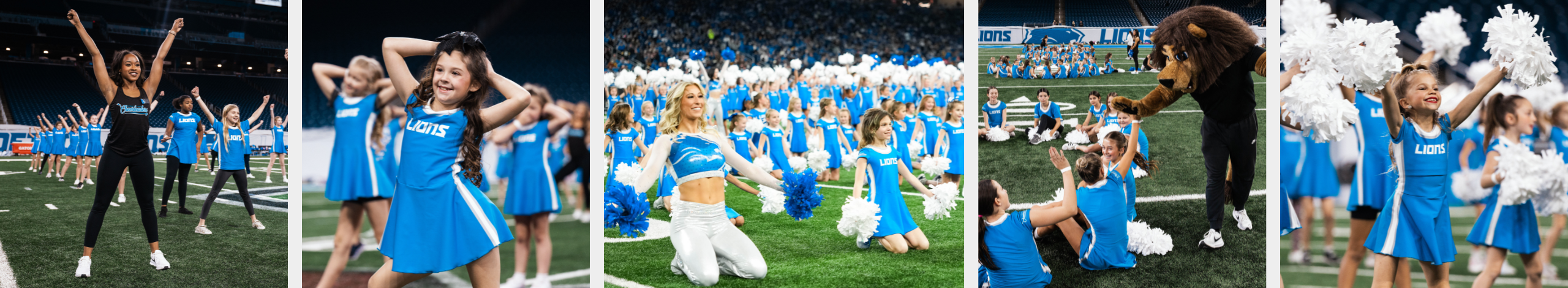 Detroit Lions Junior Cheerleaders Program Header