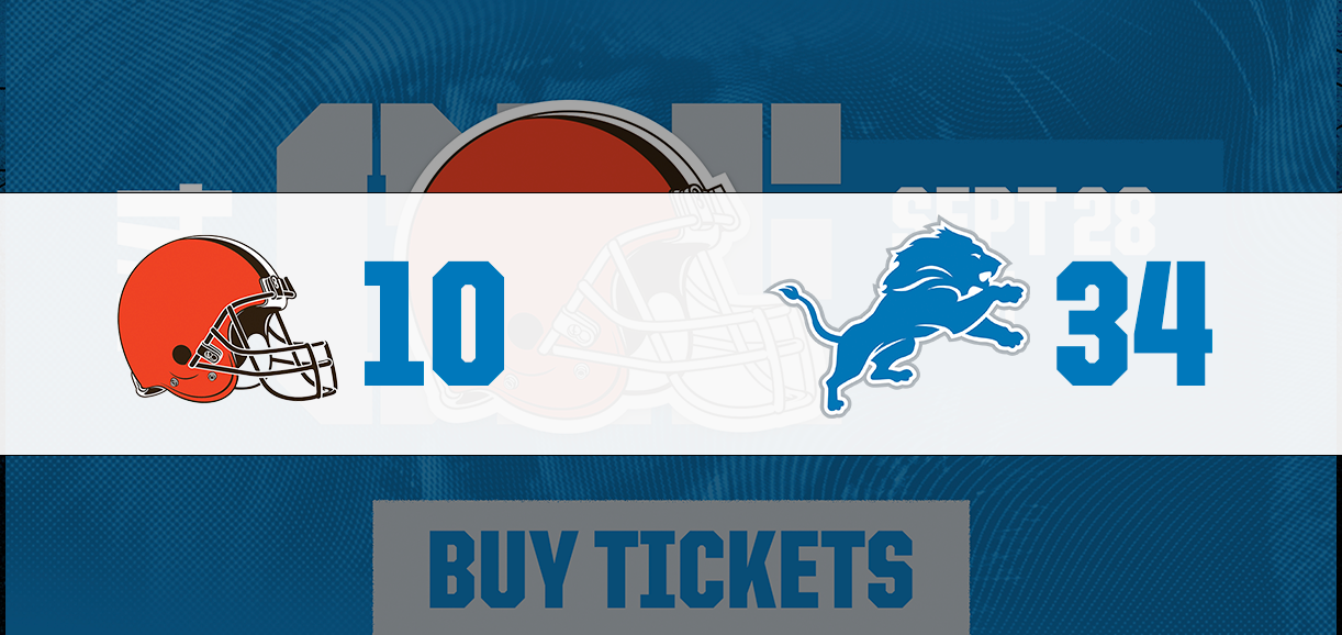 Regular Season Week 4 Browns vs Lions Buy Tickets