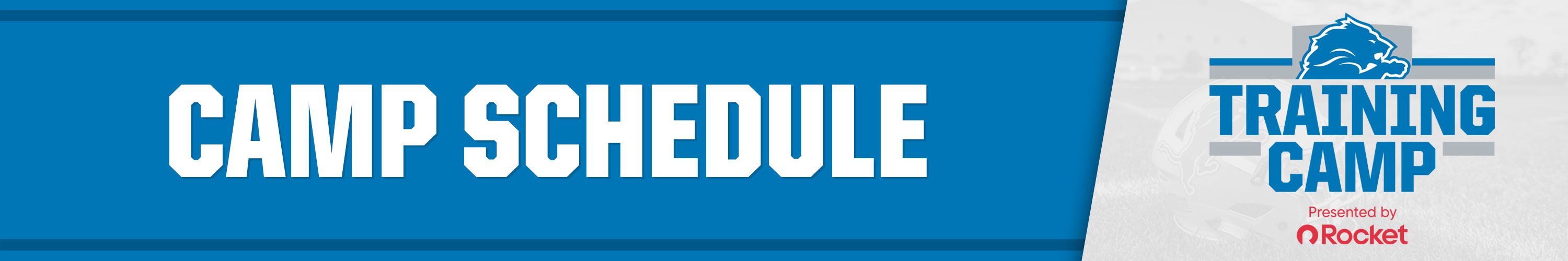 Training Camp Schedule Banner
