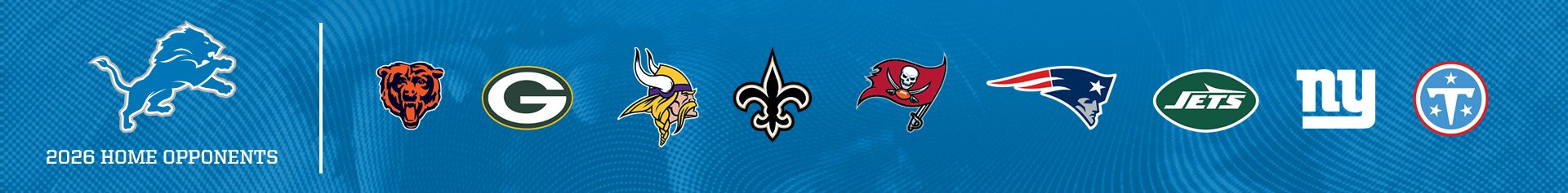 Detroit Lions 2026 Home Opponents