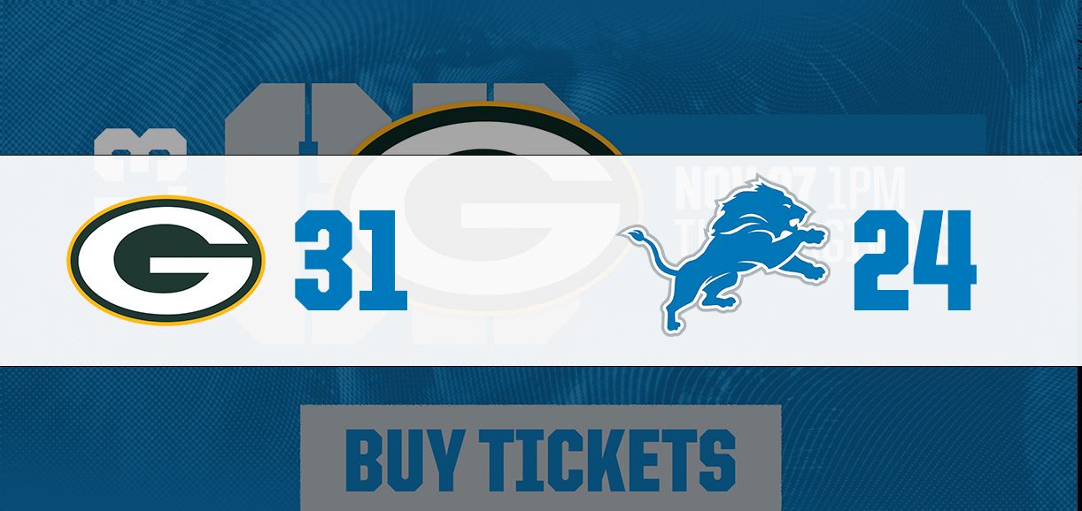 Regular Season Week 13 Packers vs Lions Buy Tickets