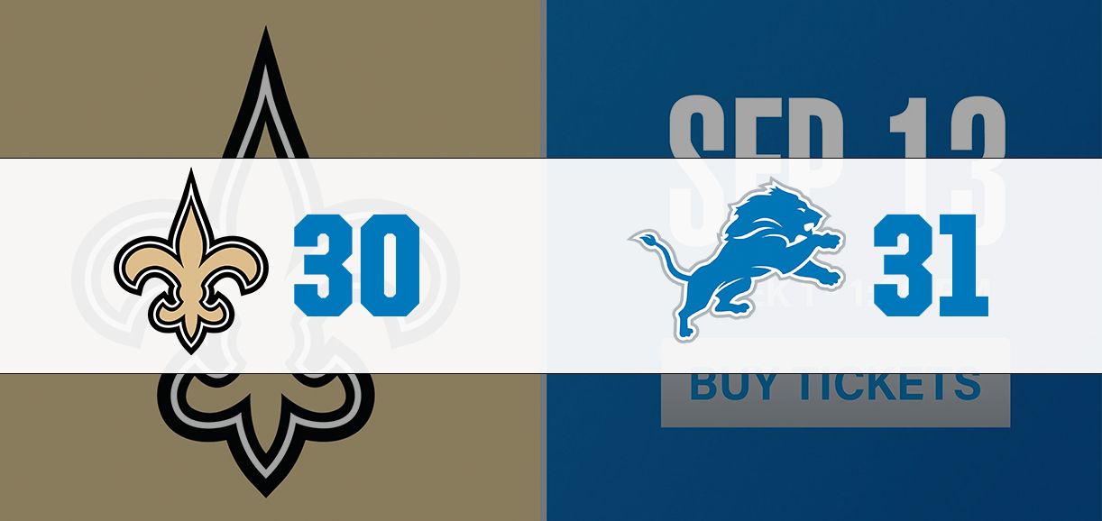 Regular Season Week 1 Saints vs Lions Buy Tickets