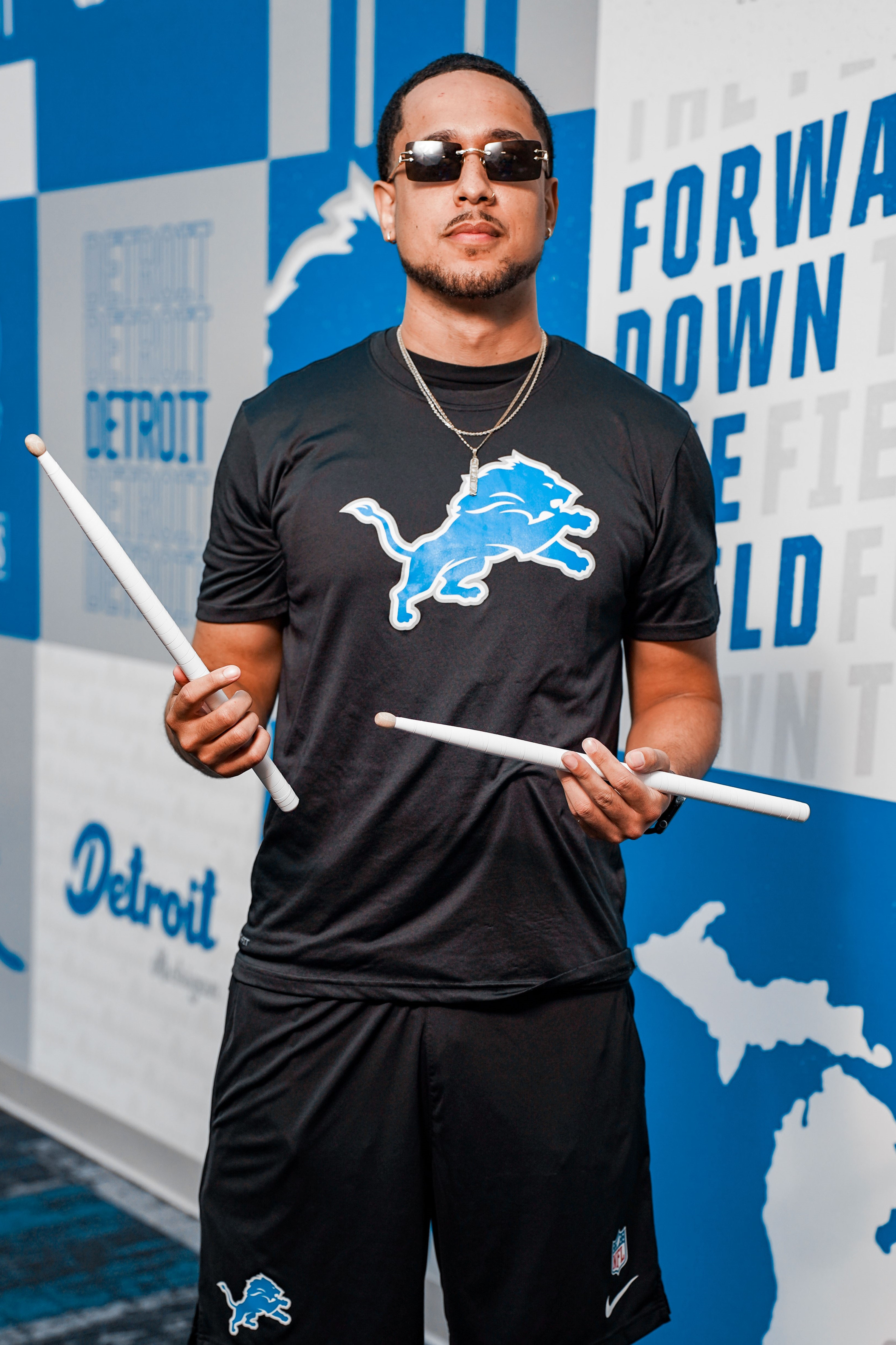 Headshot of Detroit Lions Drumline Bryan M.