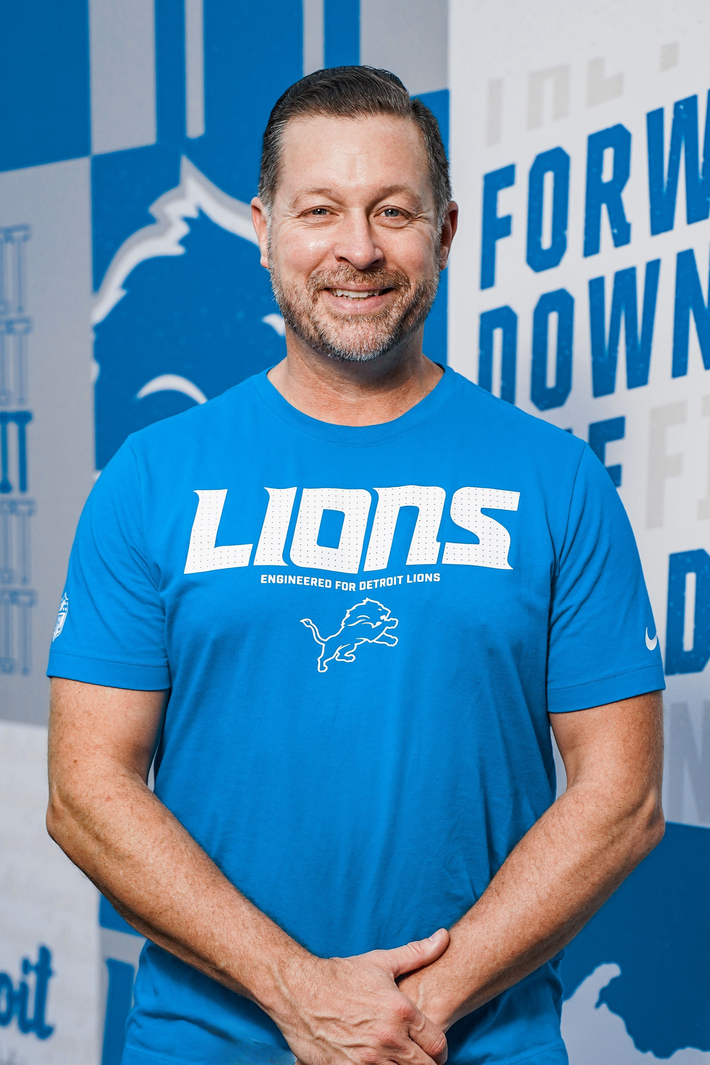 Headshot of Detroit Lions Drumline Director Todd Ohme