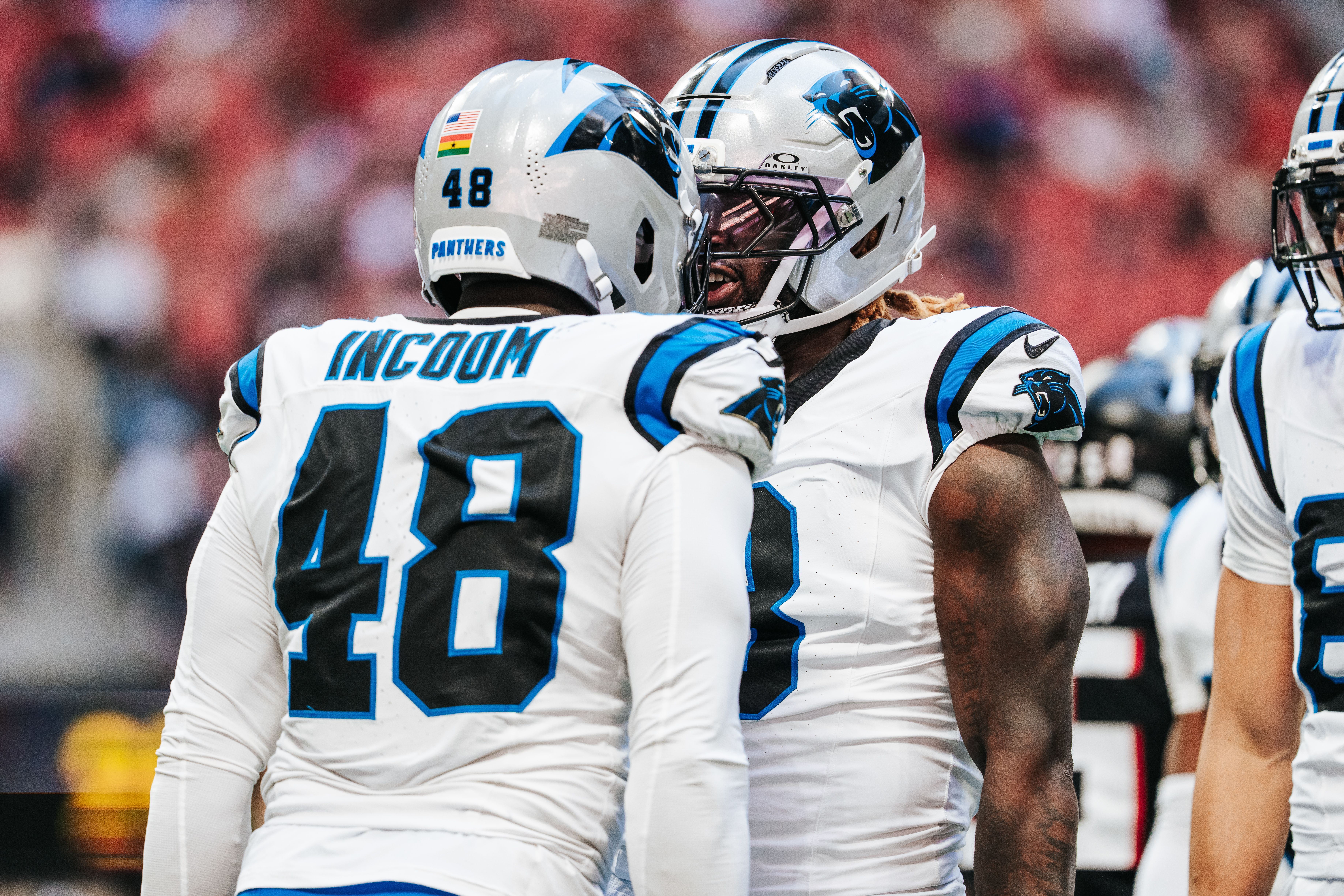 The Carolina Panthers face the Atlanta Falcons on Sunday, Nov. 16, 2025 at Mercedes-Benz Stadium in Atlanta, GA.
