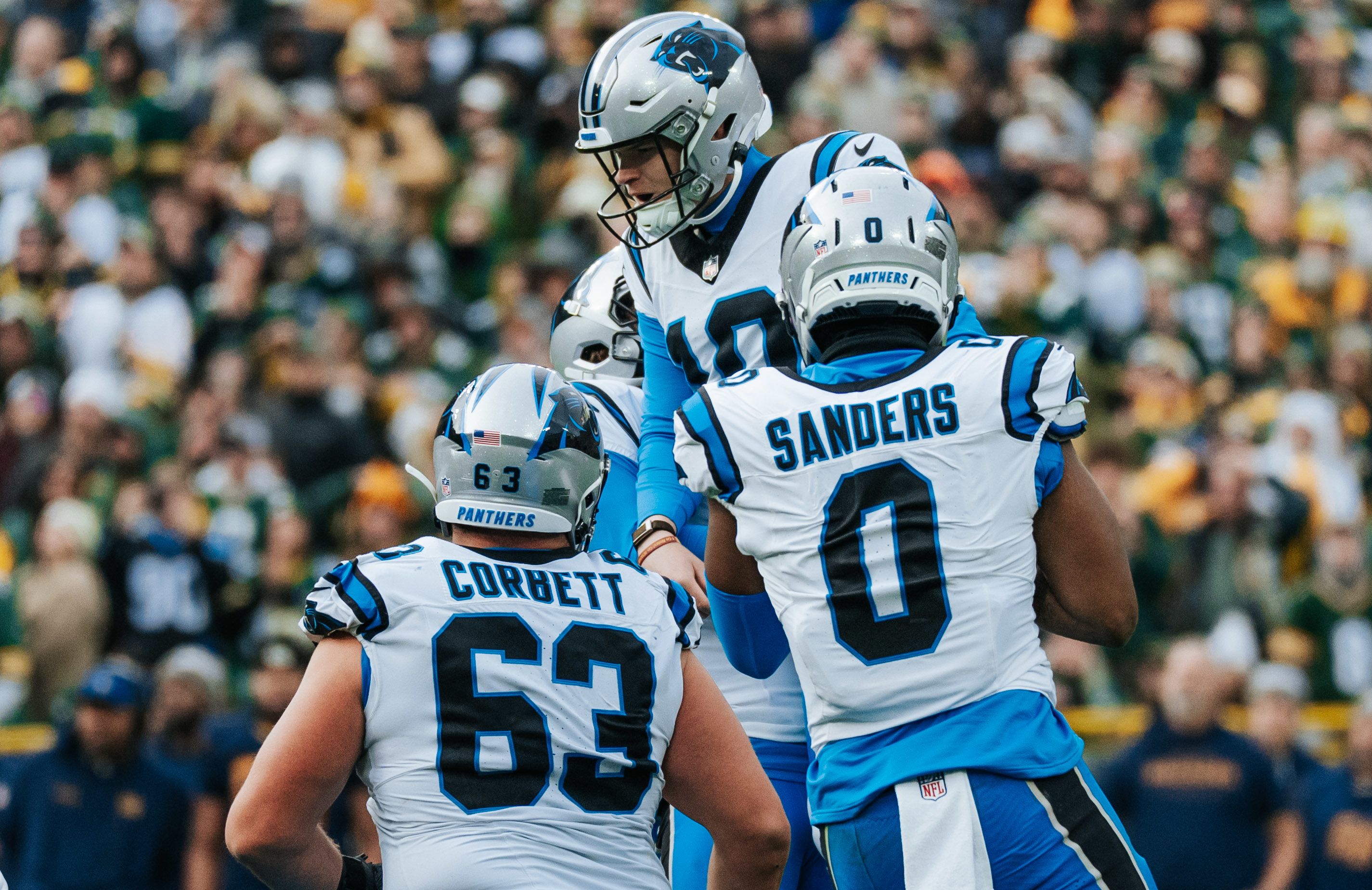 The Carolina Panthers face the Green Bay Packers Sunday, Nov. 2, 2025 at Lambeau Field in Green Bay, WI.