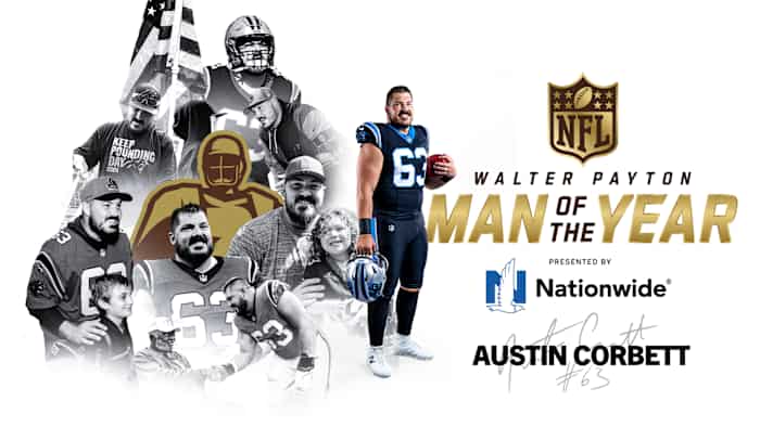 Keep Pounding Drummer - 2025 Walter Payton Man of the Year Nominee, Austin Corbett