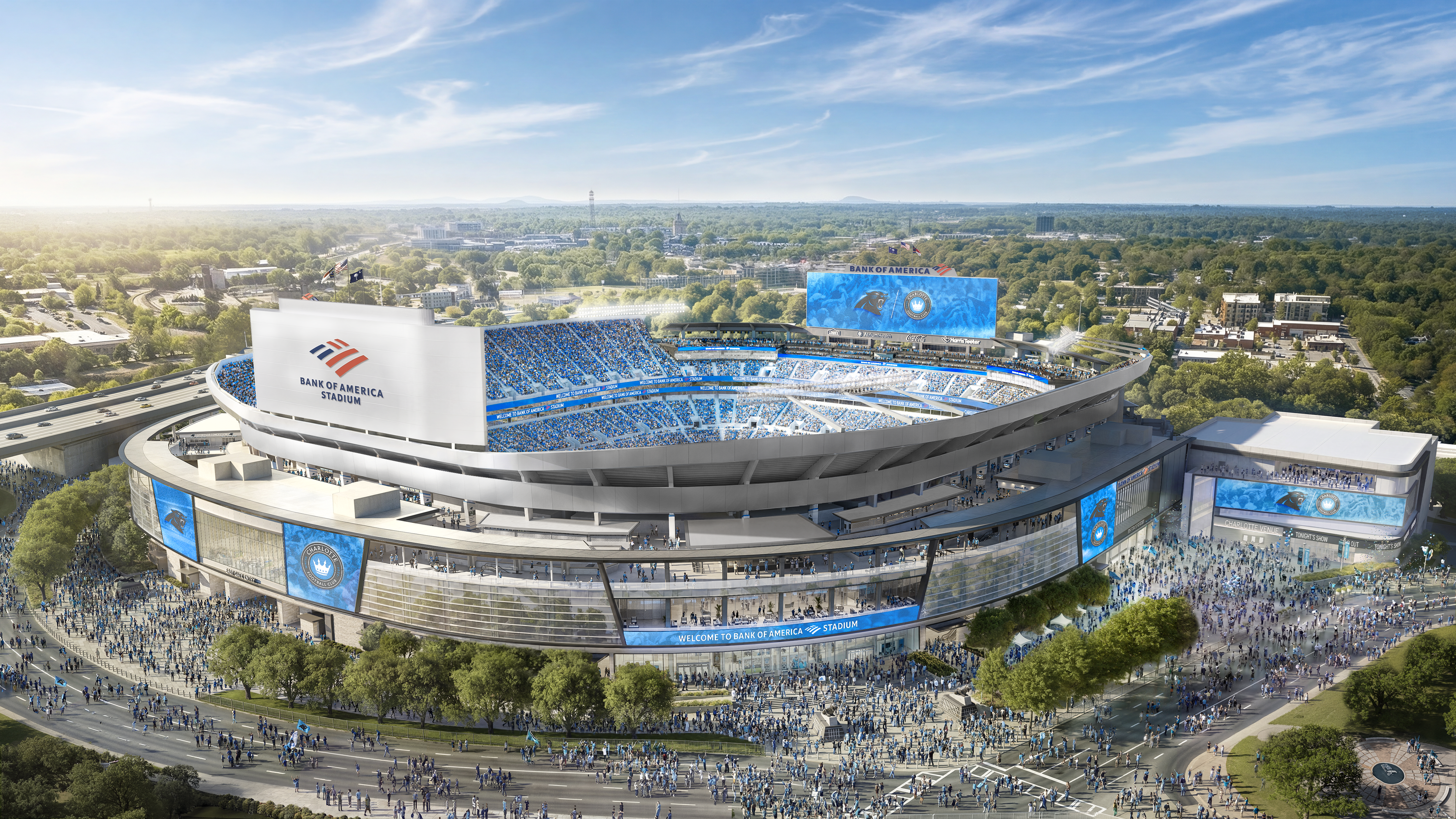 Tepper Sports & Entertainment Unveils New Renderings of Bank of America Stadium Renovations