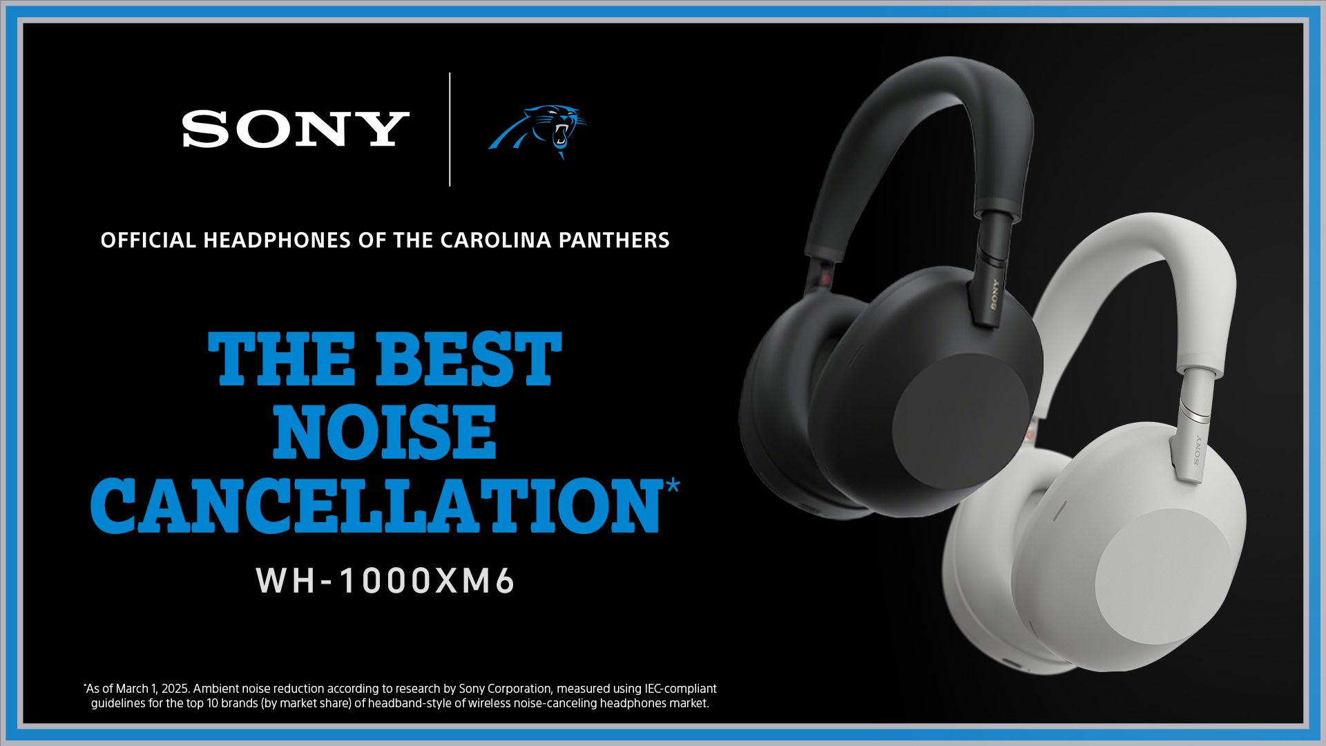 Sony: The Official Headphones Partner of the Carolina Panthers
