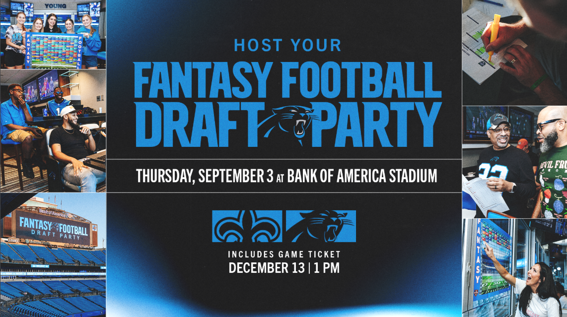 2026 Panthers Fantasy Draft Party Graphic