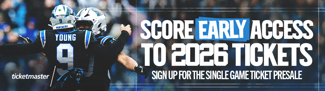 Get first dibs on tickets when the Carolina Panthers 2026 Schedule is released!