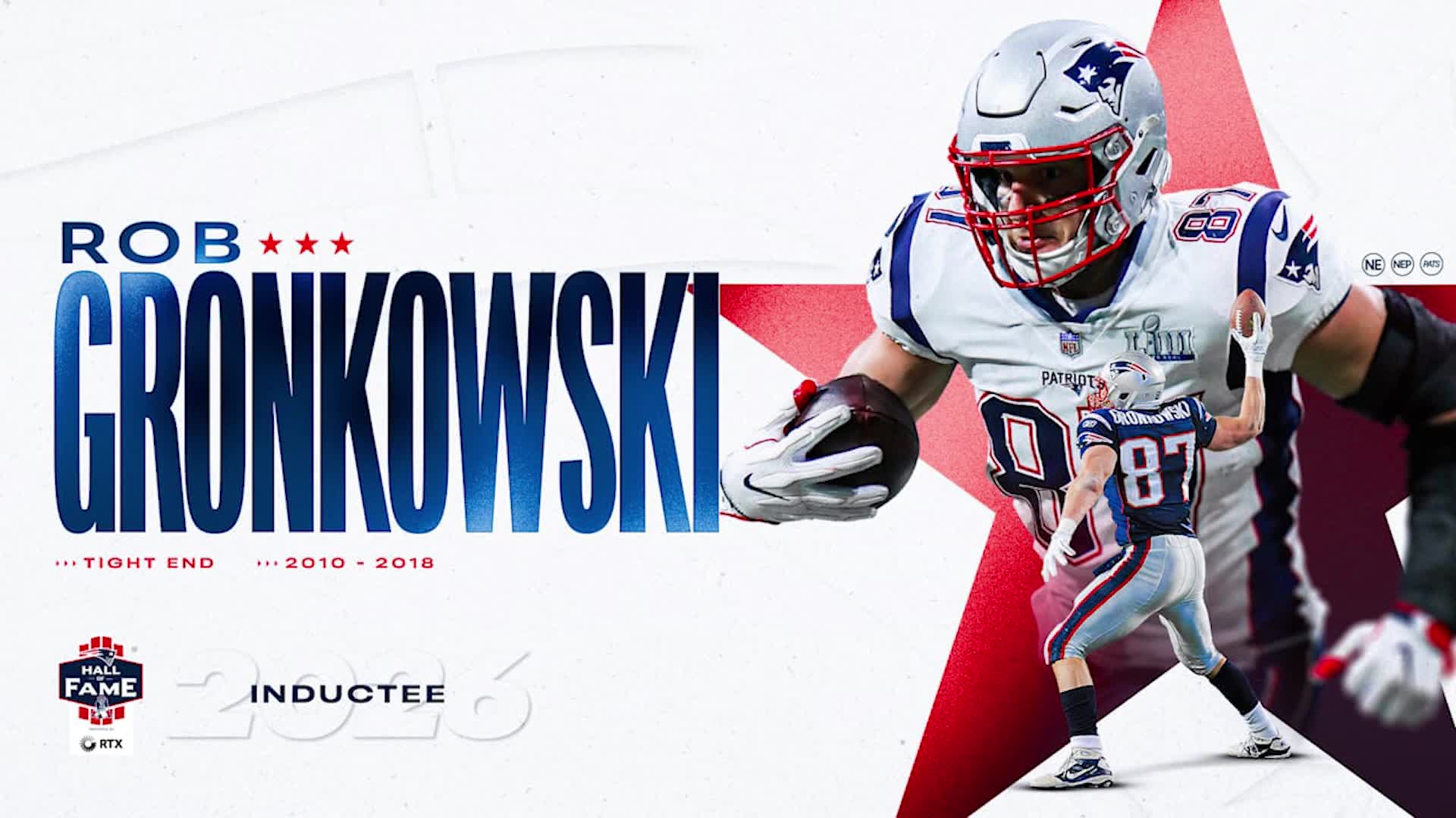 Rob Gronkowski Voted by Fans into Patriots Hall of Fame