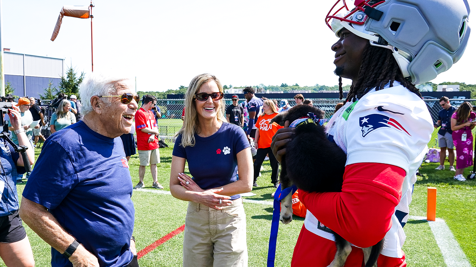 Patriots Host Pawtriots Dog Adoption Event at First Day of 2026 Training Camp