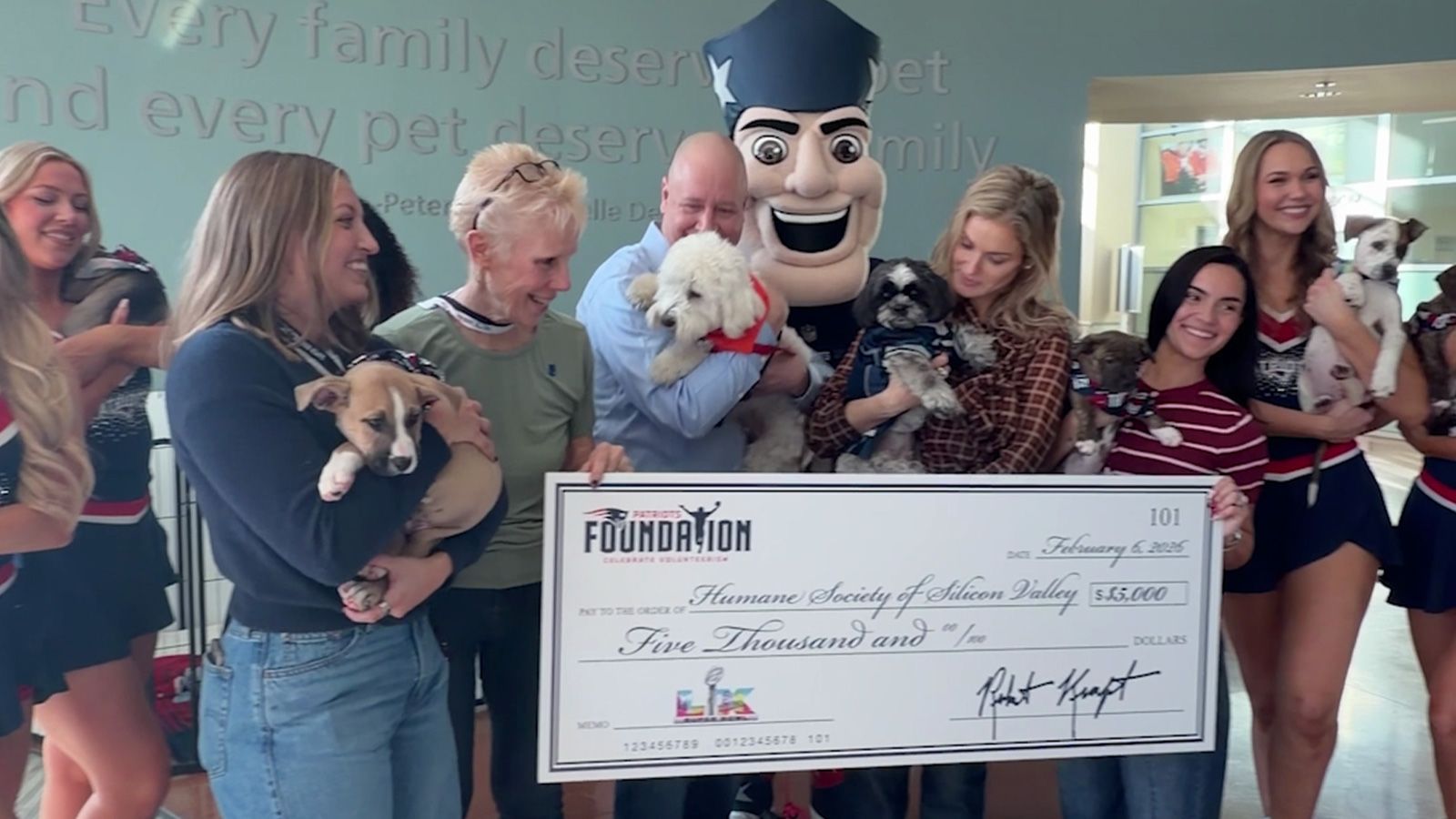 Patriots Foundation visits Humane Society in Silicon Valley