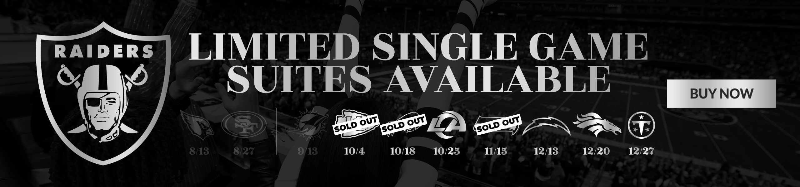 Limited Single Game Suites Available - Buy Now