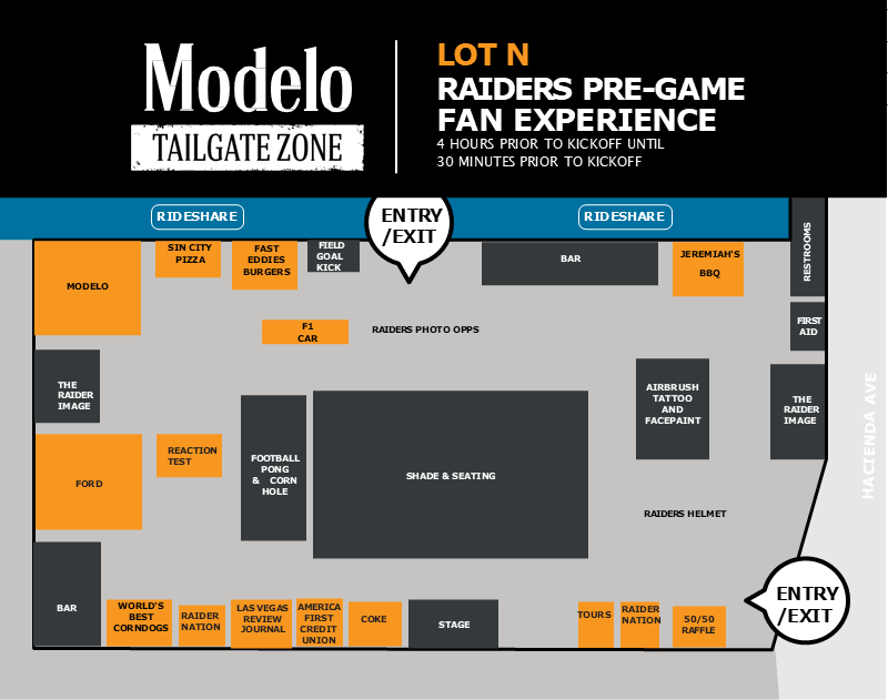 Modelo Tailgate Zone Map