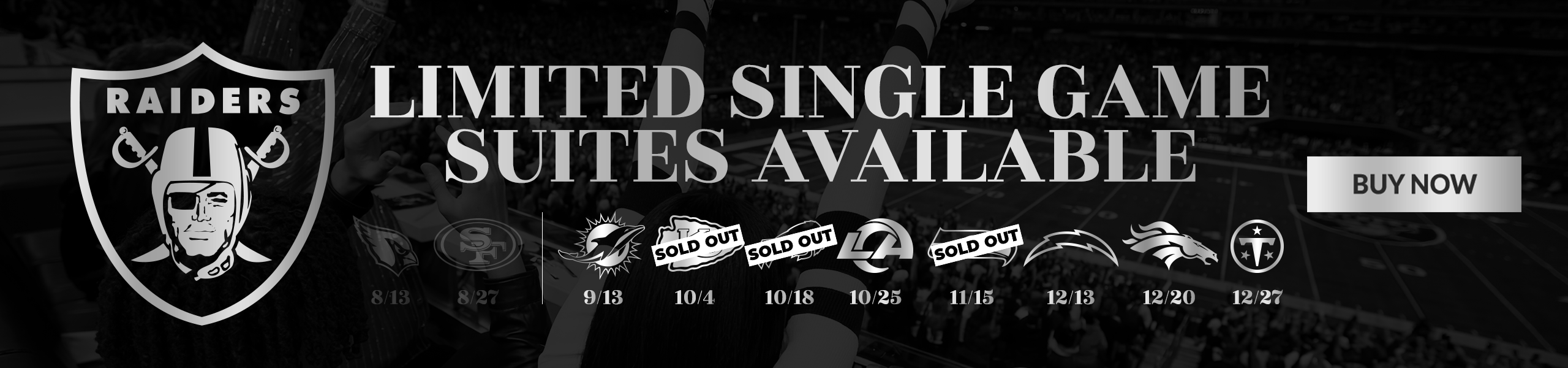 Limited Single Game Suites Available - Buy Now