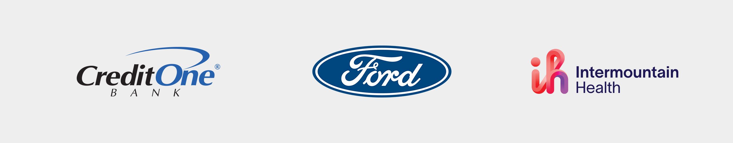Credit One Bank, Ford, Intermountain Health