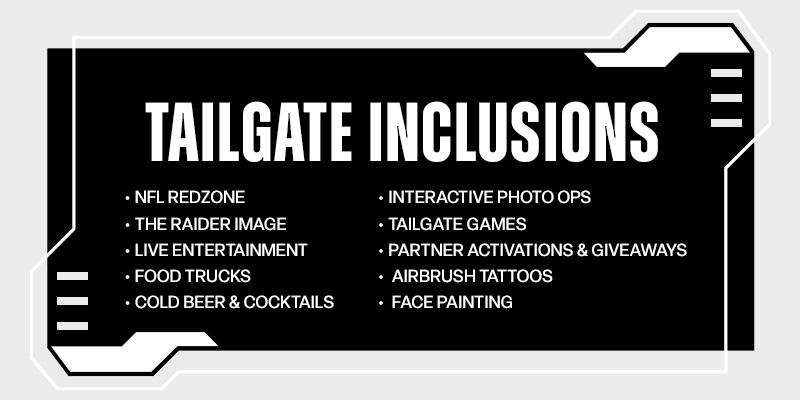 TAILGATE INCLUSIONS