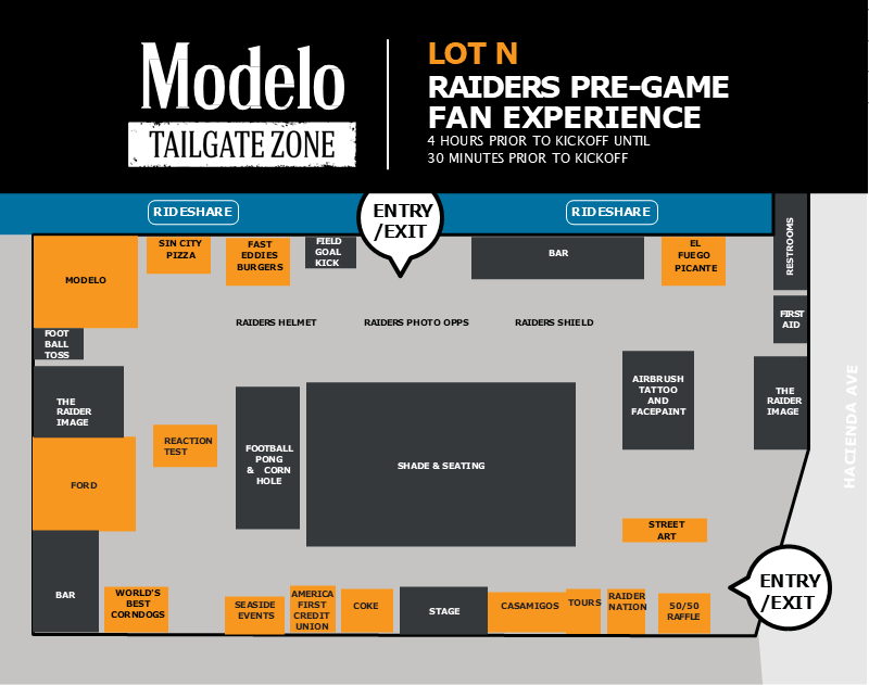 Modelo Tailgate Zone Map