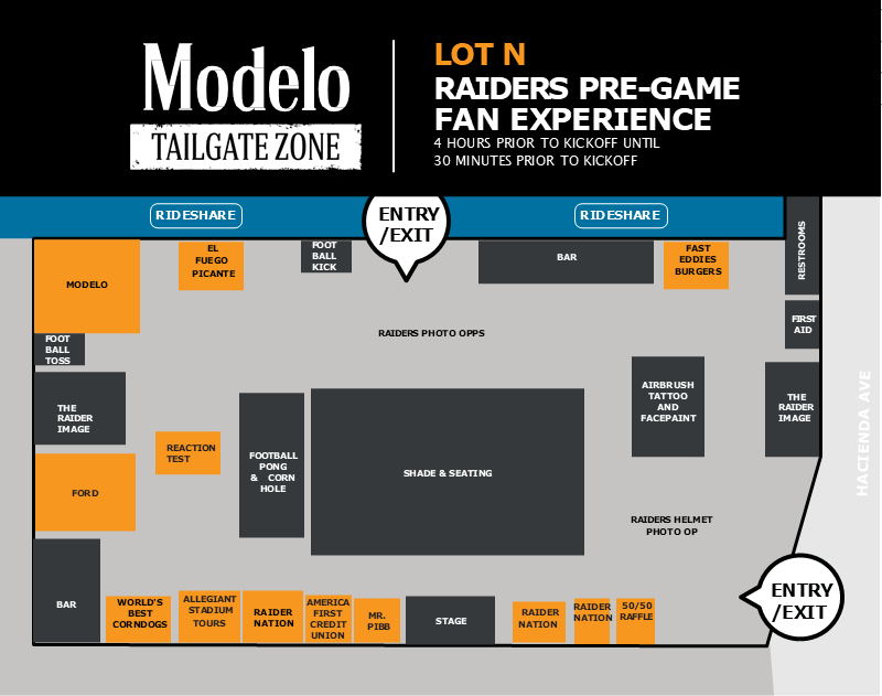 Modelo Tailgate Zone Map