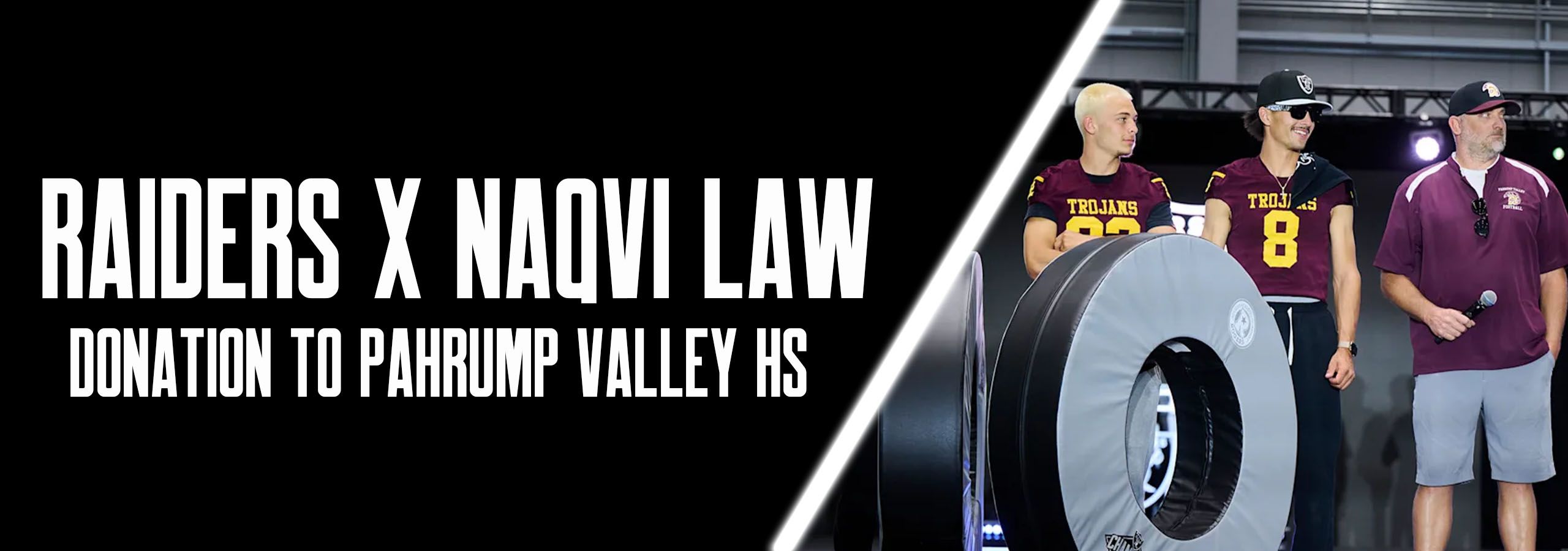 Raiders x Naqvi Law: Donation to Pahrump HS